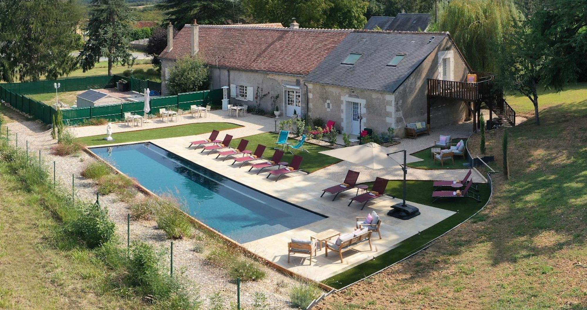 Sans Souci Bed And Breakfast Luxe Heated Pool And Restaurant Luzillé Dış mekan fotoğraf